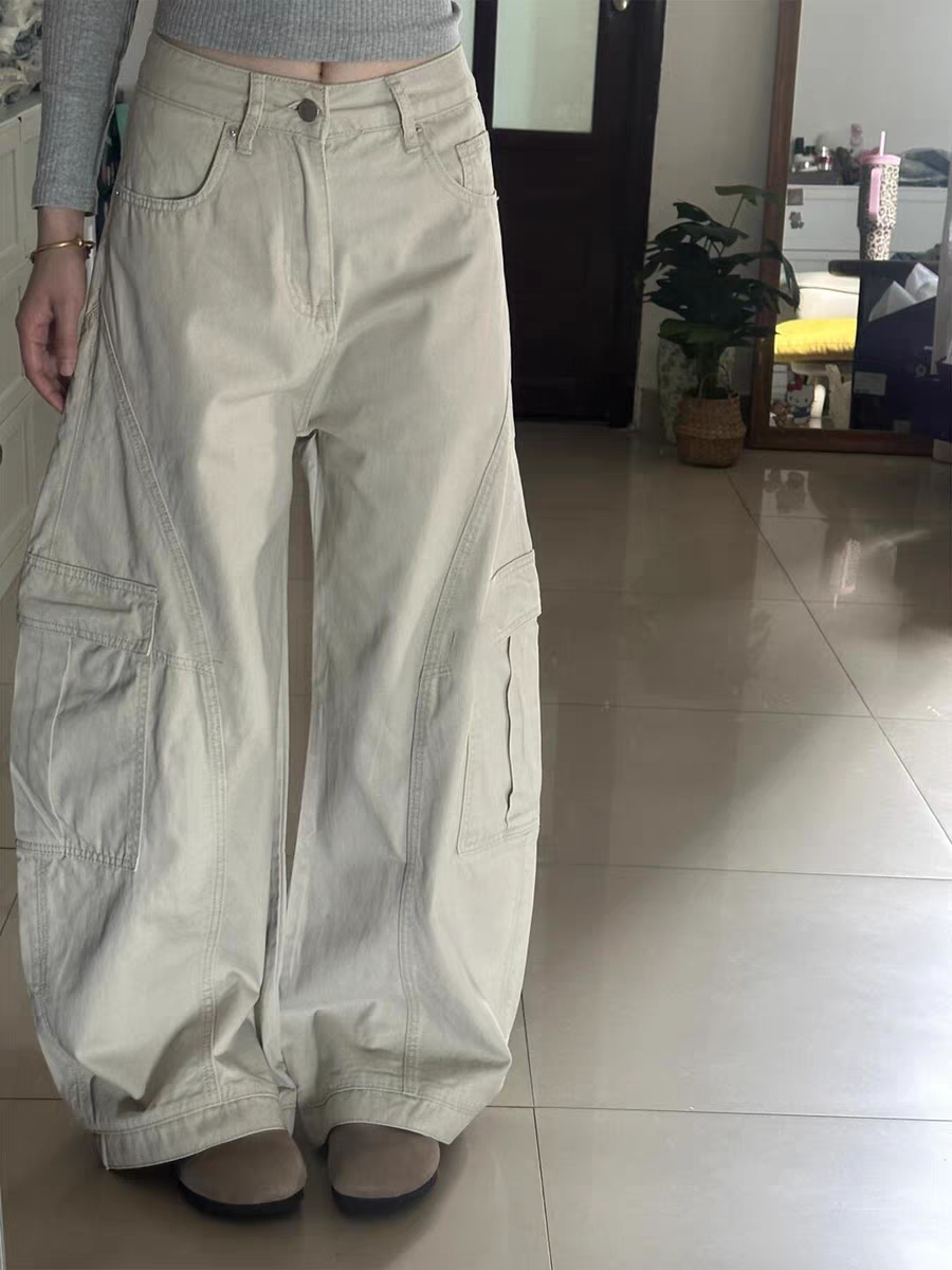 瑕疵品【直播链接】NO退NO换 【品退拉黑】弯刀工装阔腿裤 公主病勿拍