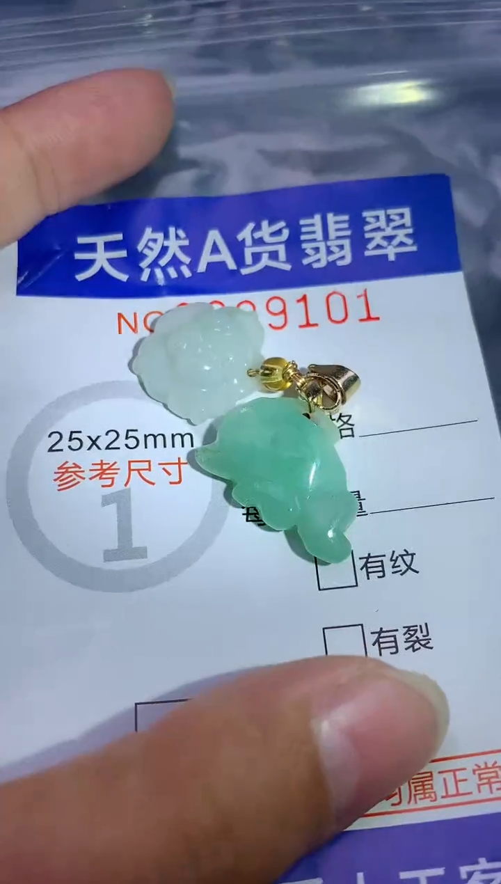 翡翠未镶嵌吊坠(不含链)1