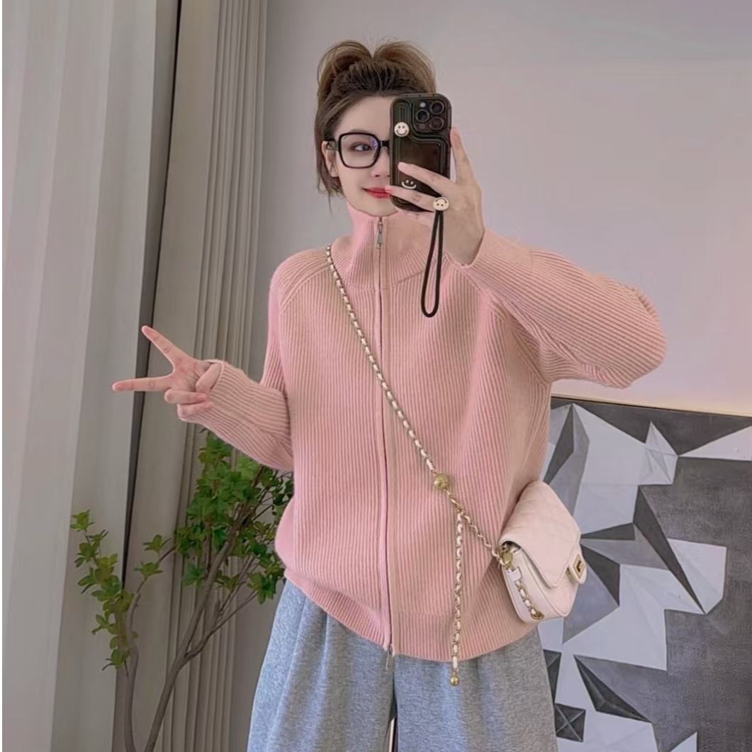 【原版！谨防盗版！超加厚+抗起球】双头拉链高领开衫外套毛衣慵懒2