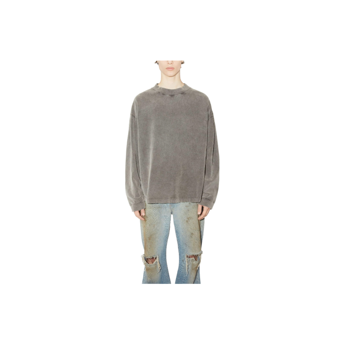 （pm）Acne Studios 24Aw新款做旧高领长袖 水洗效果 全新全码