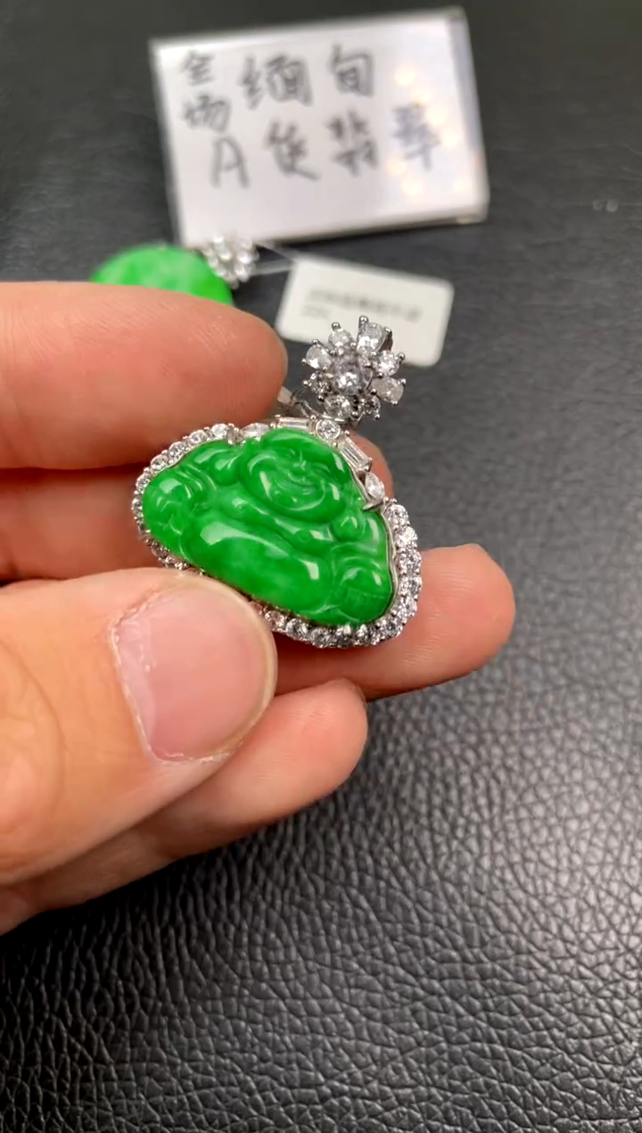 【闪购商品】翡翠吊坠(不含链)银S925镶嵌吊坠