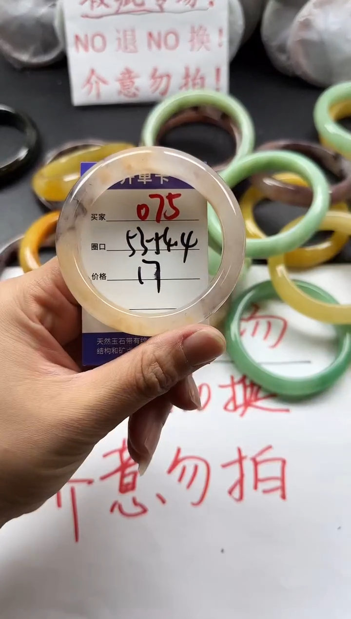 未镶嵌手镯石英质玉075