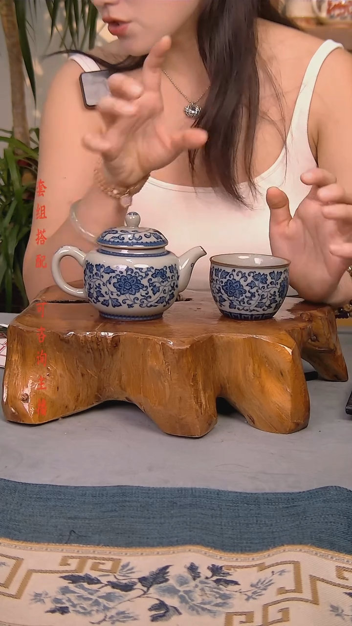 简装家用款2件套 老陶泥开片纹陶瓷茶具