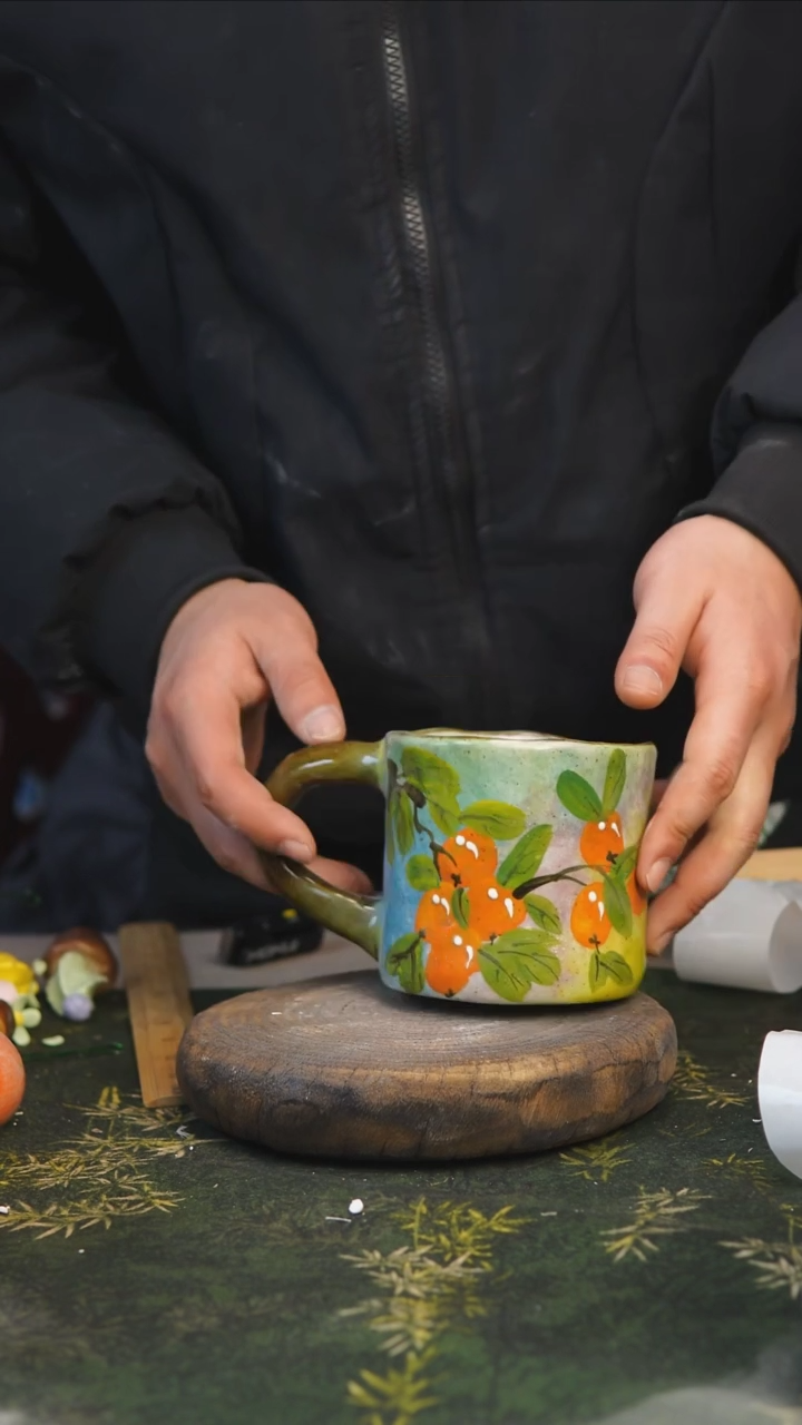 【闪购商品】222微瑕3景德镇釉下彩油画小花瓶