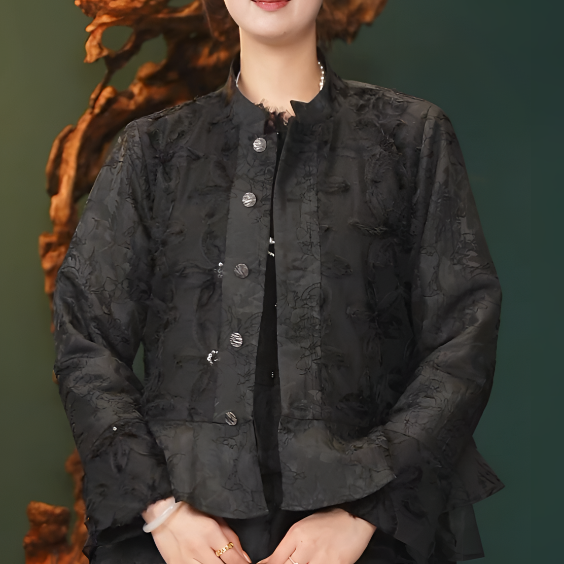 【大海轻奢】BF32923-1新款新中式星空刺绣国风设计师款棉服