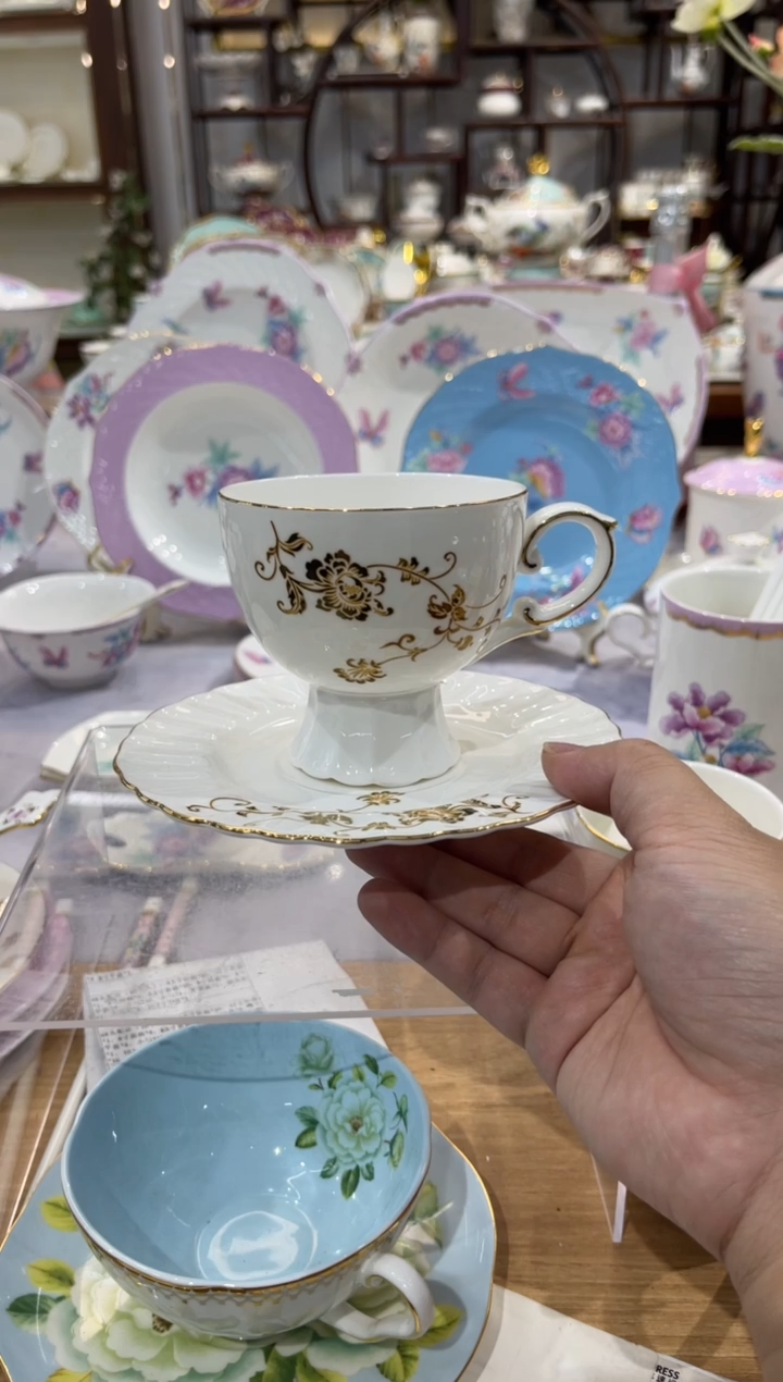 45%以上骨粉骨瓷咖啡杯碟