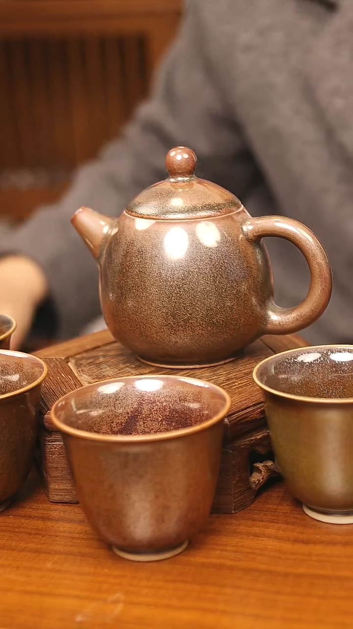 【闪购商品】瓷片钧尚源钧瓷一壶四杯