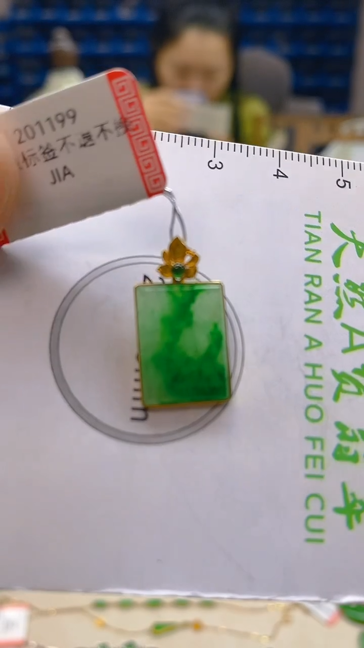 颈饰18K金镶嵌翡翠新号开播 全场乱卖