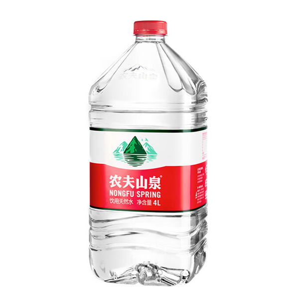 农夫山泉饮用天然水4L*4瓶 家庭装 大瓶装 整箱销售 品质保证