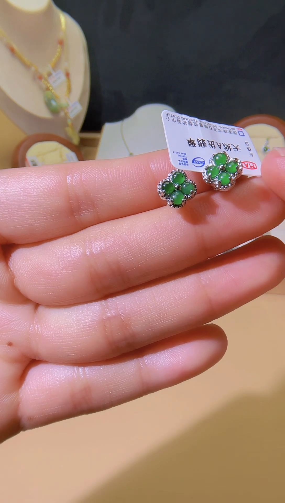 【闪购商品】翡翠耳饰未镶嵌天然A货翡翠吊坠05