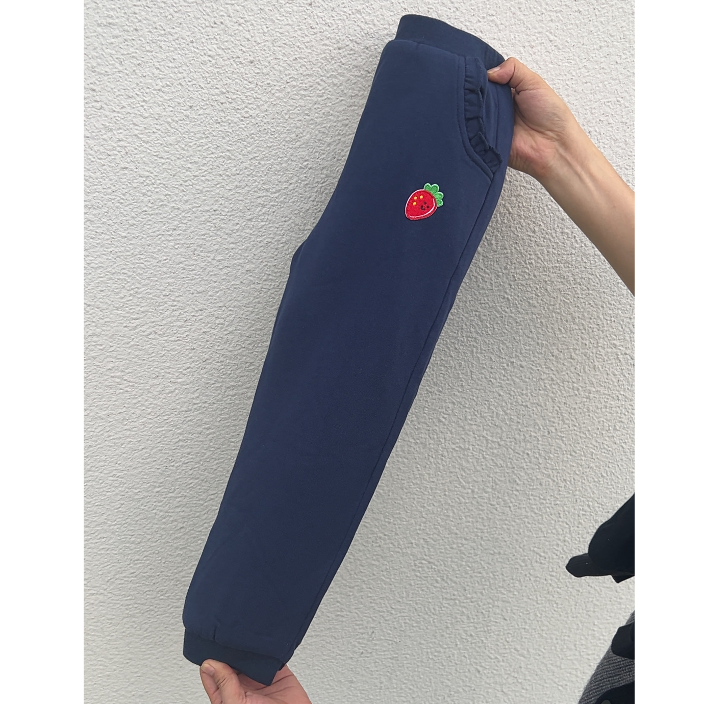 夹棉加厚冬季休闲裤松紧带男女通用童装秋季长裤印花束脚裤