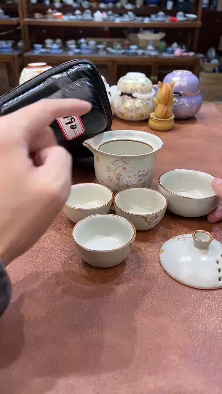 真的很便宜会开片的旅行茶具