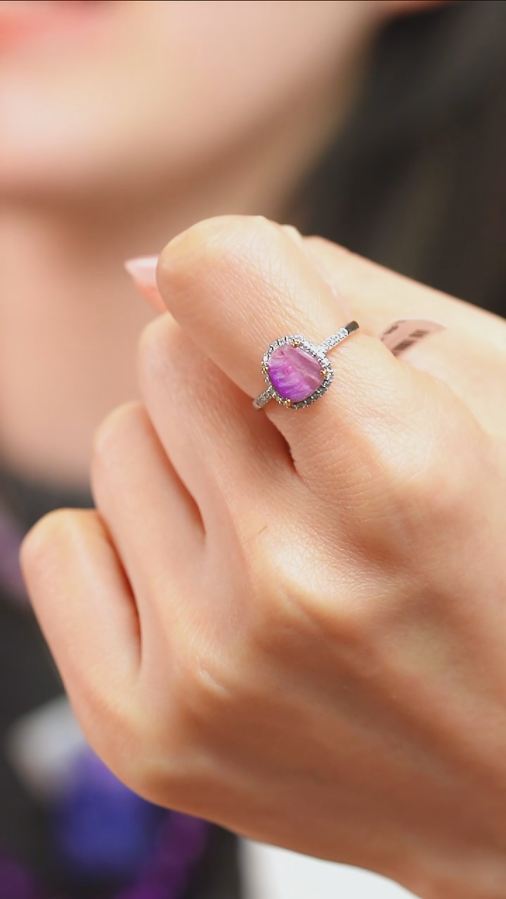 18K金镶嵌苏纪石（舒俱来）戒指66