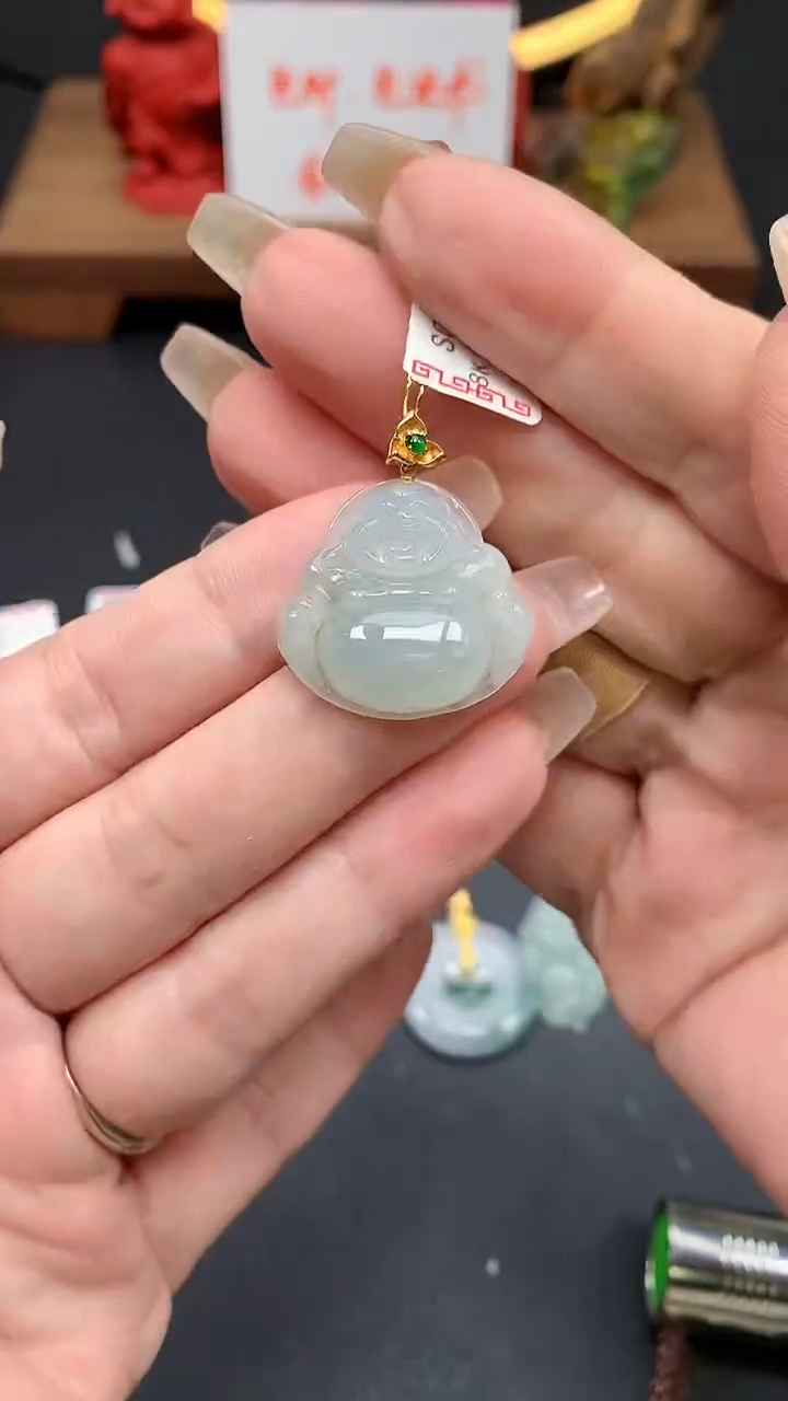 【闪购商品】翡翠吊坠(不含链)18K金镶嵌MS155317