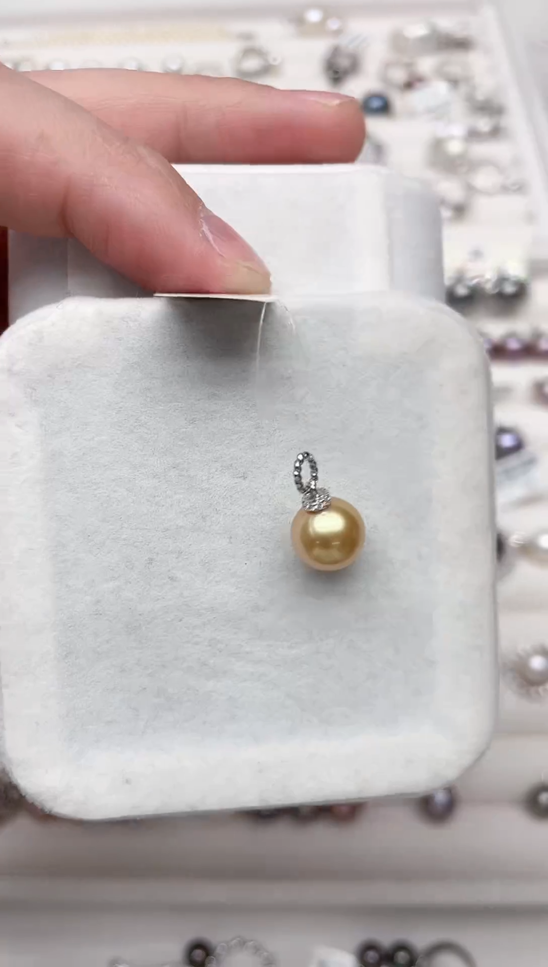 【闪购商品】海水珍珠吊坠(不含链)18K金镶嵌吊坠