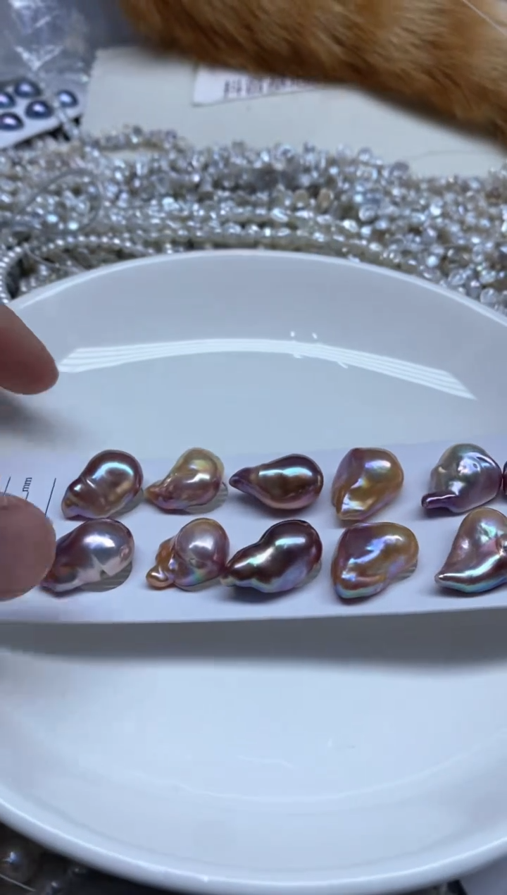 未镶嵌淡水珍珠裸珠半孔 多样性发货，发4颗