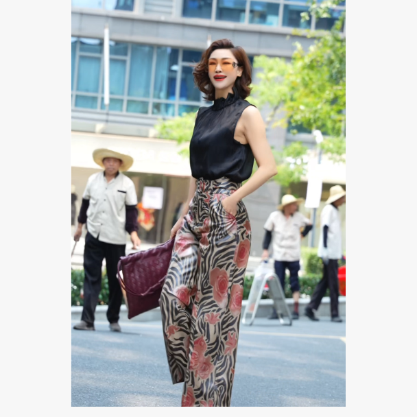 【渣渣专属皮裤】设计师款精品时尚舒适气质女款时装裤LS8008