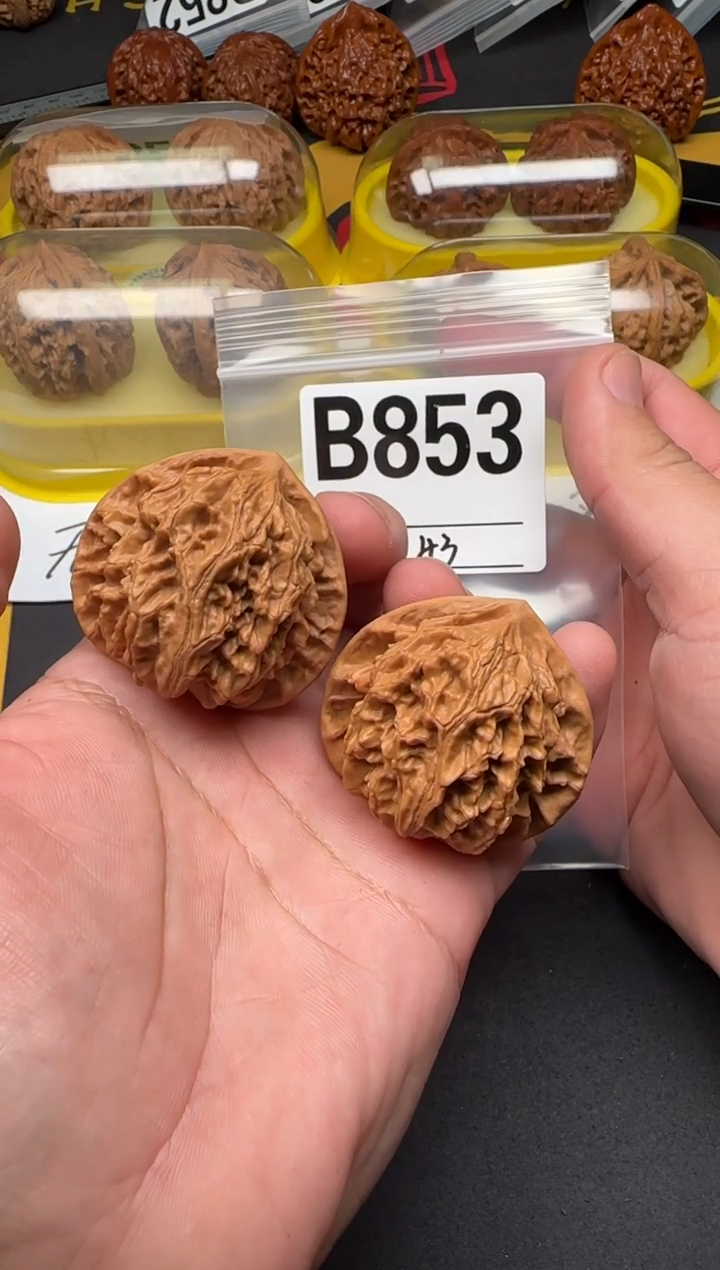 吊坠文玩核桃蟠龙纹微找形43-B853