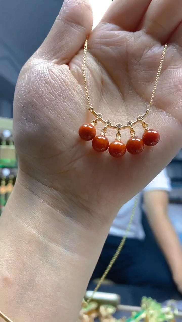 【闪购商品】翡翠耳饰合金0435翡翠锁骨链