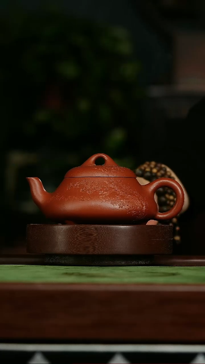 茶壶紫砂k27汉唐石瓢朱泥