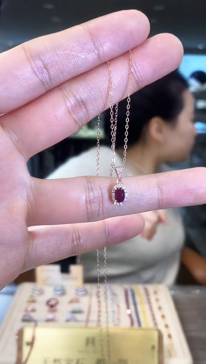 【闪购商品】红宝石项链银S925镶嵌09