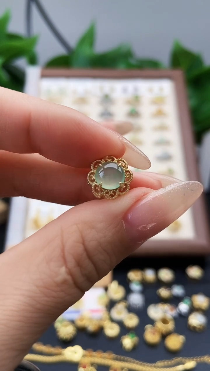 颈饰银S925镶嵌翡翠12