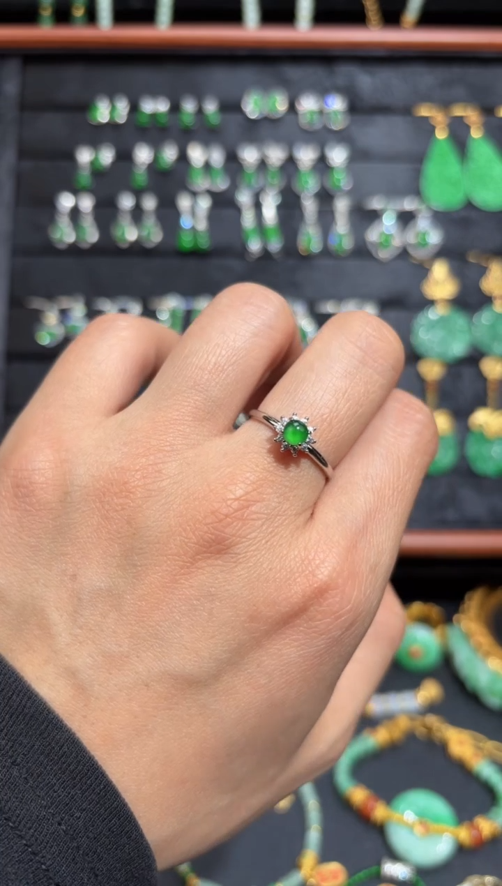 【闪购商品】翡翠颈饰银S925镶嵌蛋面/支持复检/一件