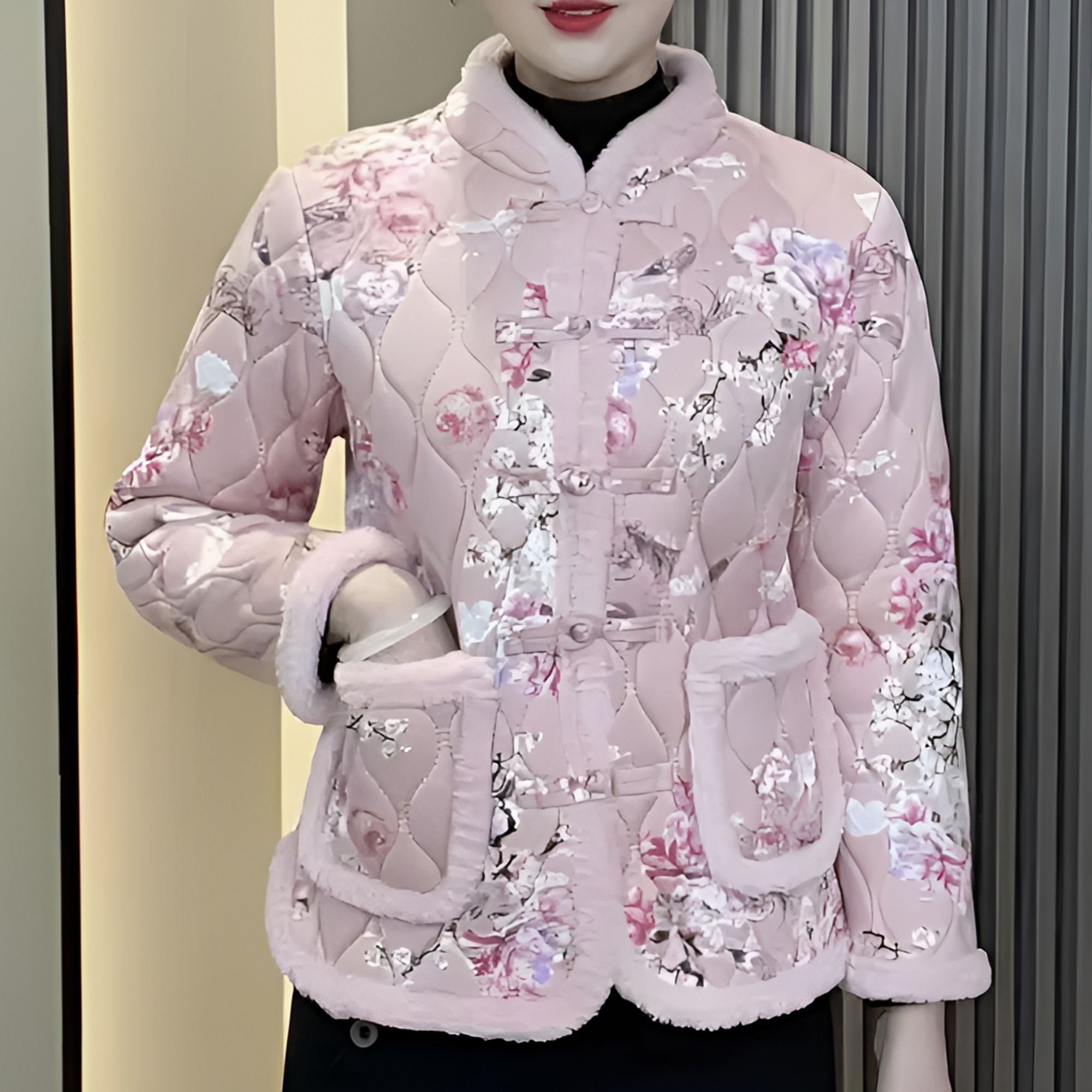 中老年女装冬季加绒保暖棉衣妈妈装时尚外套时尚加厚棉袄婆婆奶奶