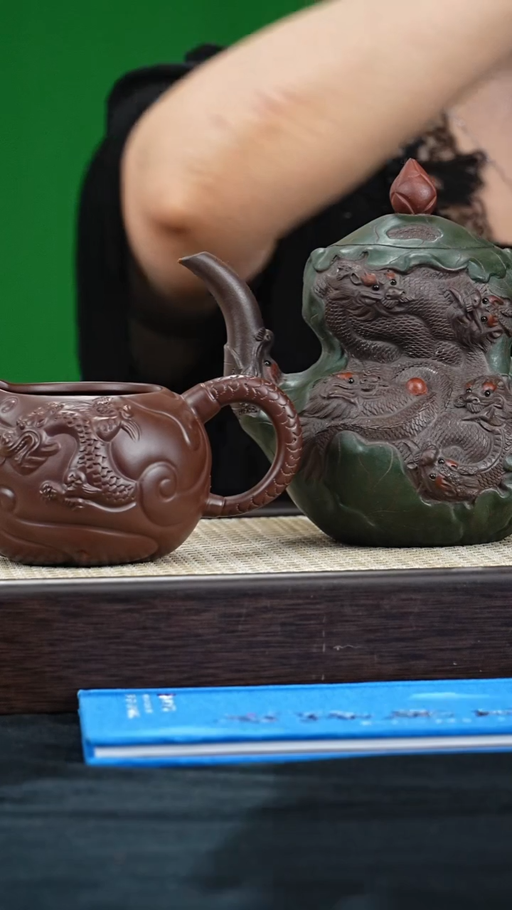 茶壶紫砂BYM九龙 紫泥580cc-公道