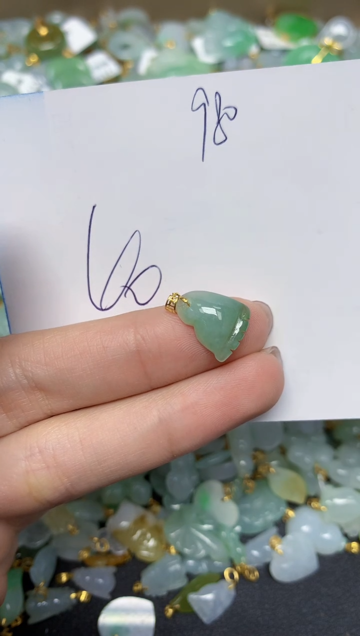 【闪购商品】翡翠颈饰18K金镶嵌 天然翡翠A货