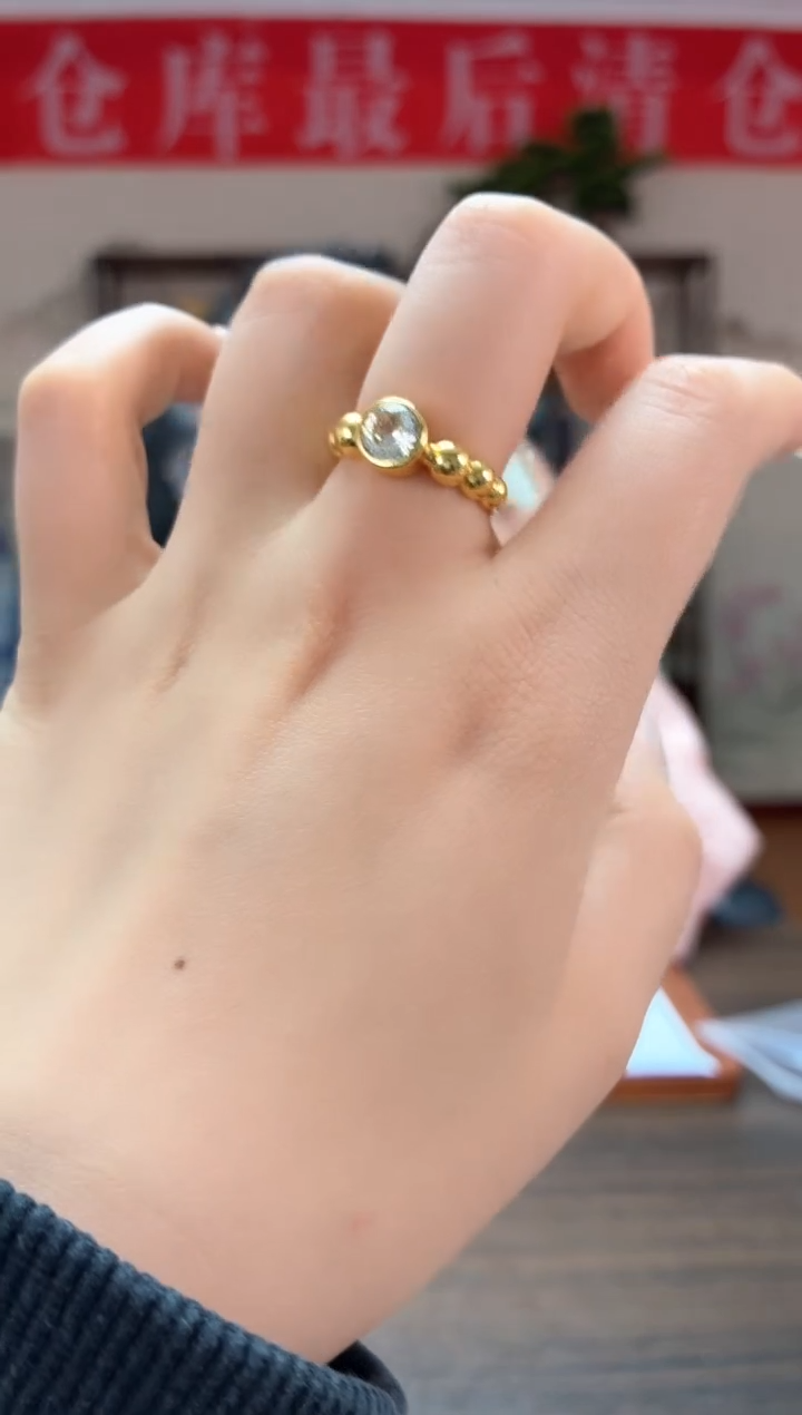 高定珠宝白钻戒指WD2901S058