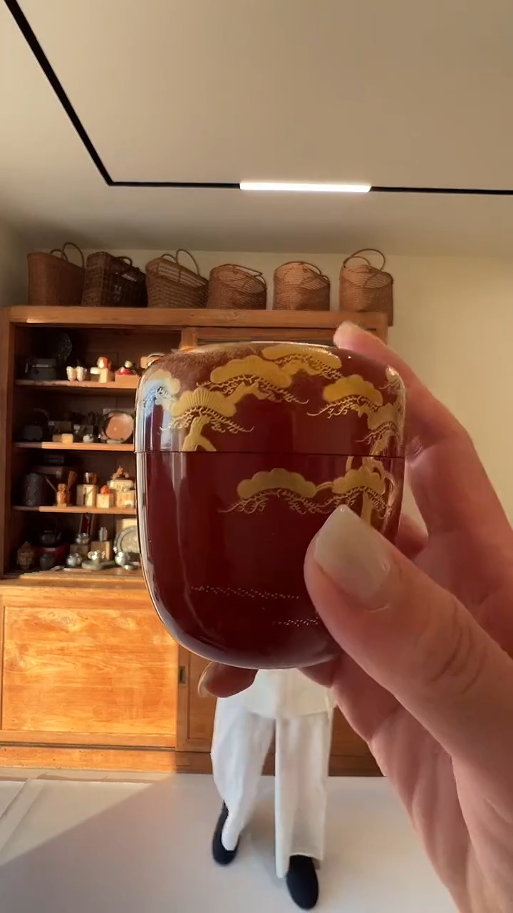 茶道摆件0000大漆茶枣红色金枣一木挖2033