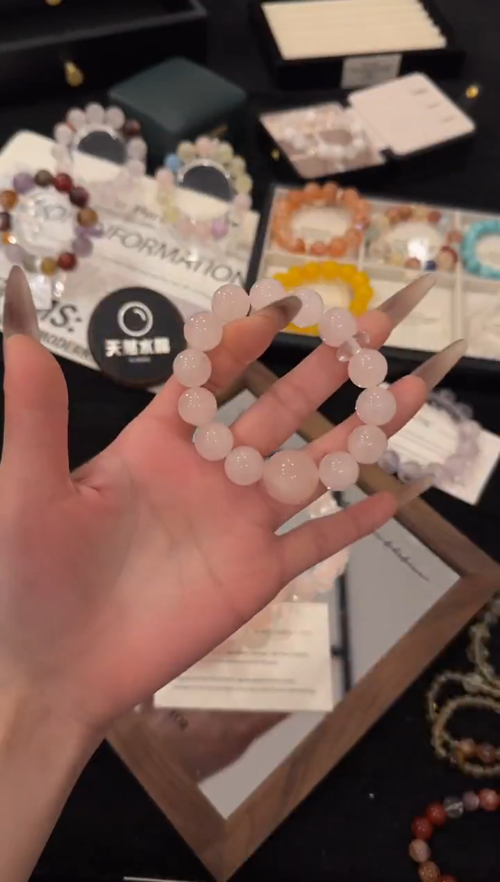 未镶嵌手链水晶粉水晶x3416