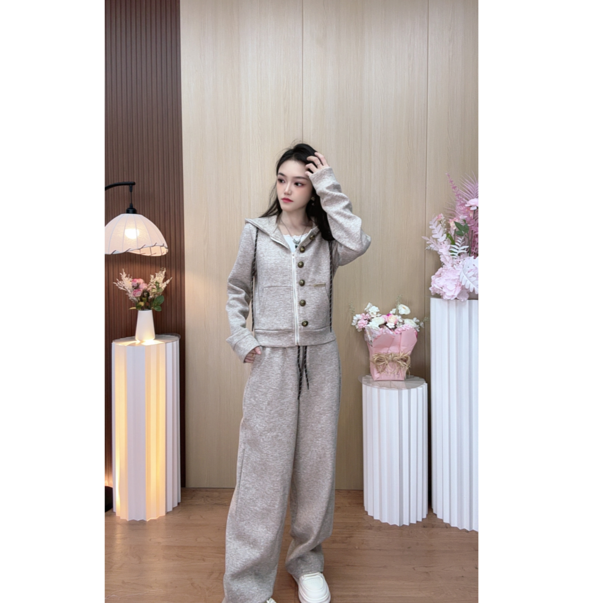 【小个子定制】2025秋冬新款时尚休闲显瘦显高运动减龄时尚套装