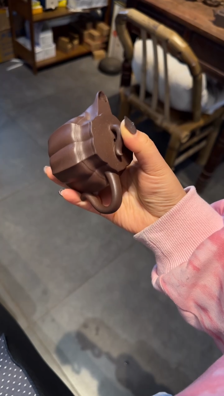 【闪购商品】紫砂茶壶鸣远菱花
