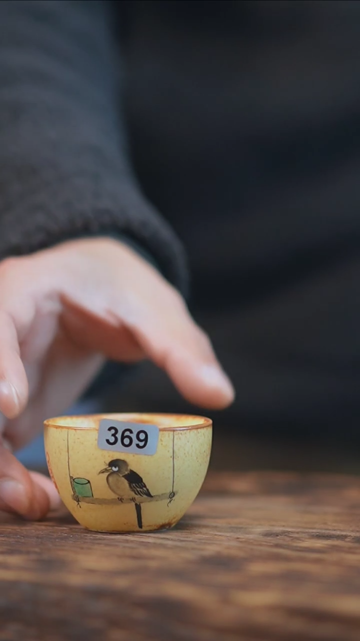 【闪购商品】369景德镇手绘小鸟单杯