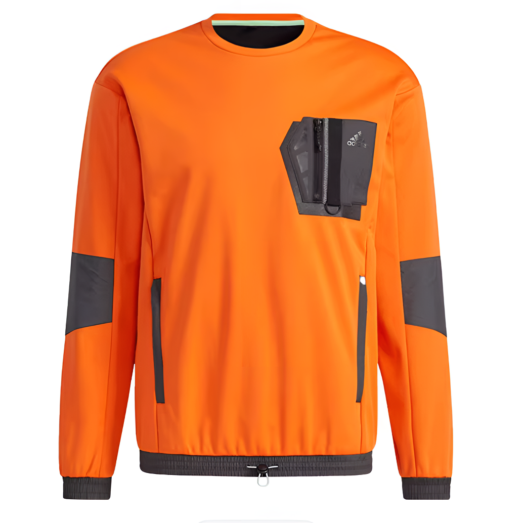 adidas/阿迪达斯秋冬男长袖加绒卫衣上时尚拼接男士休闲个性