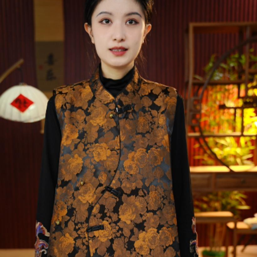 [繁华似锦]观江南婷婷高定新中式双面双穿四季马甲GJN0190654