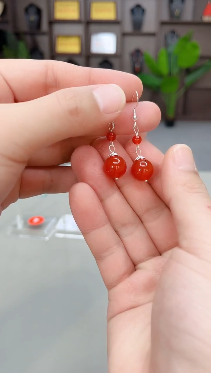 未镶嵌耳饰玛瑙/玉髓409000