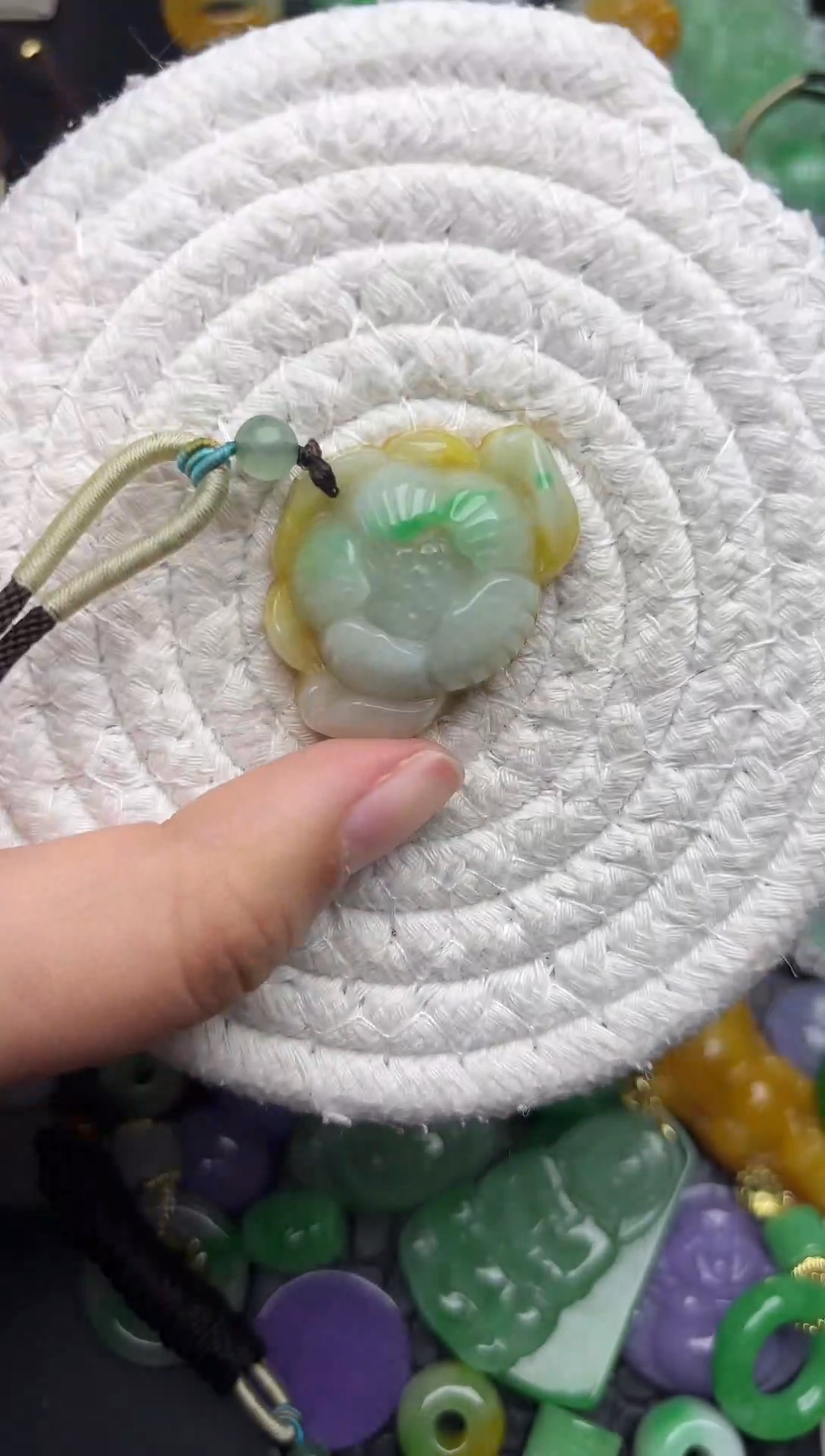 颈饰未镶嵌翡翠缅甸翡翠吊坠