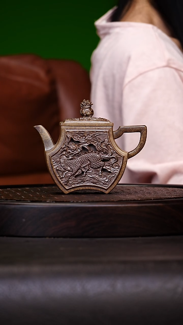 宜兴原矿高端紫砂 富贵金砂300cc