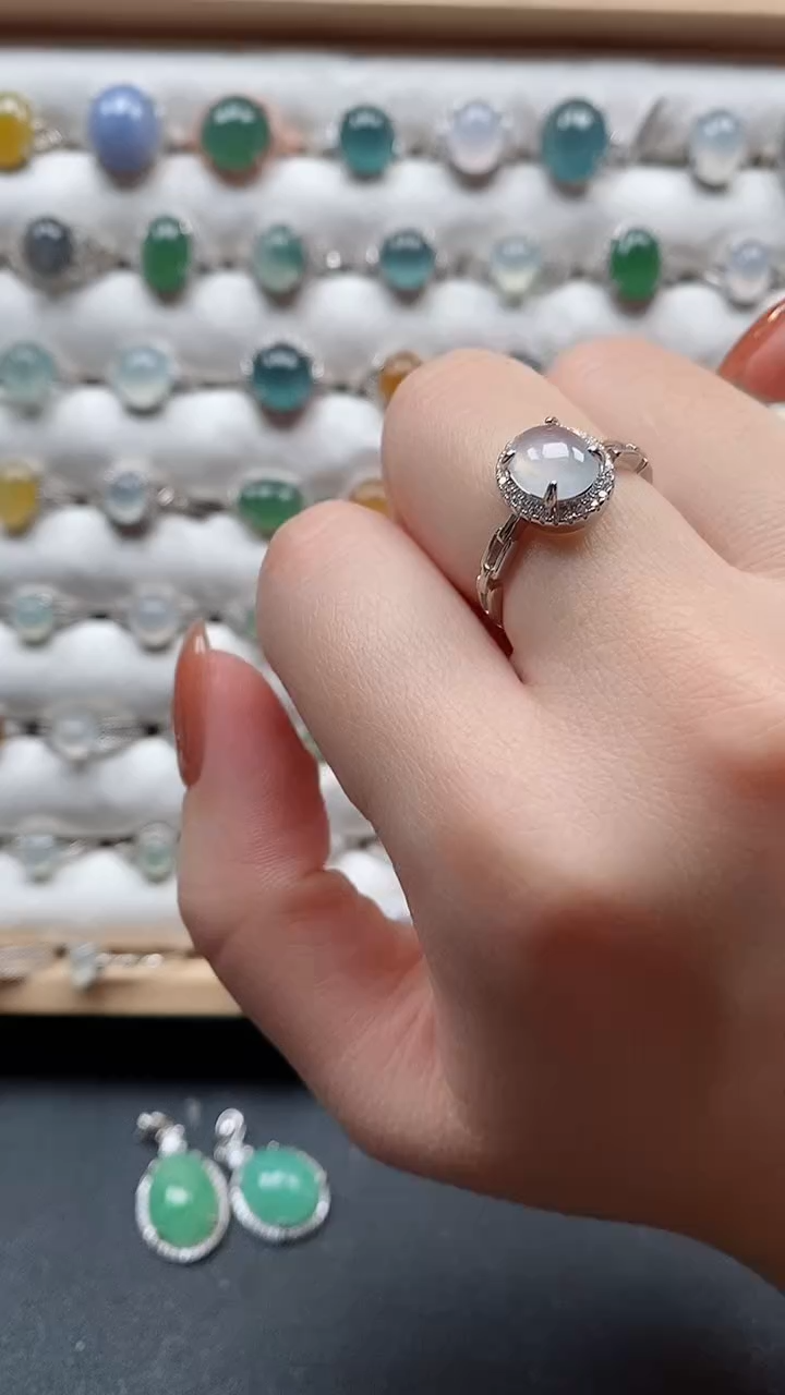 【闪购商品】翡翠戒指银S925镶嵌3333333333