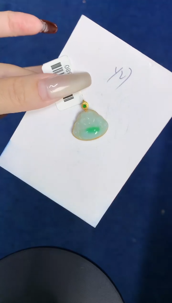 【闪购商品】翡翠颈饰18K金镶嵌00000000000