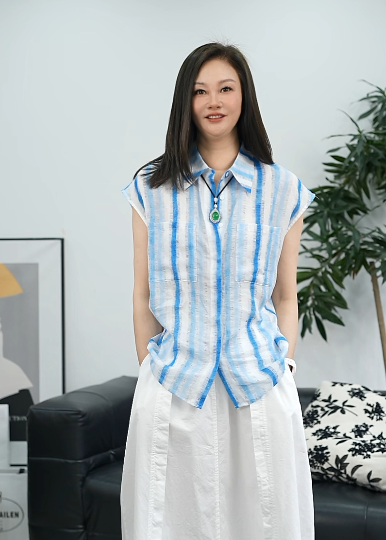 BARRIAILEN | 夏季凉爽苎麻气质飞袖衬衫2415642