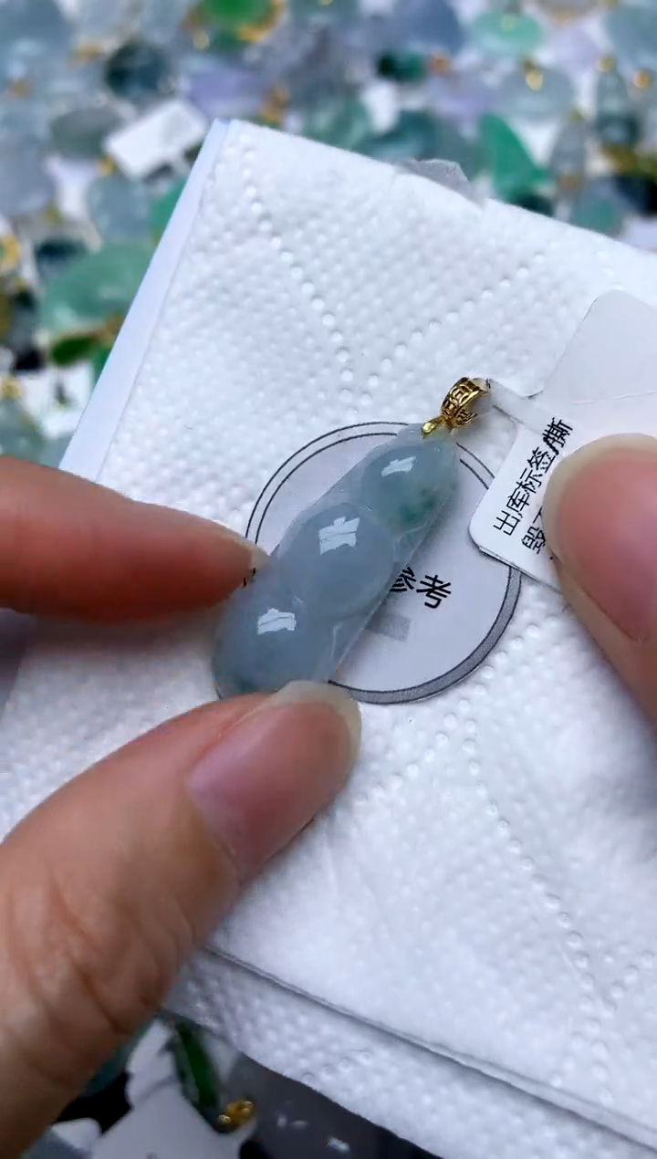 颈饰银S925镶嵌翡翠天然A货翡翠