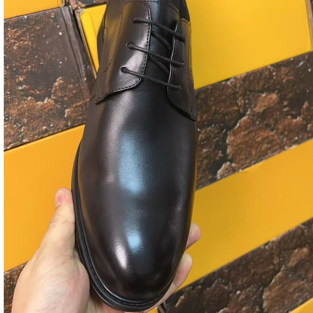 头层牛皮2025秋冬商务男鞋耐折耐穿橡胶大底通勤