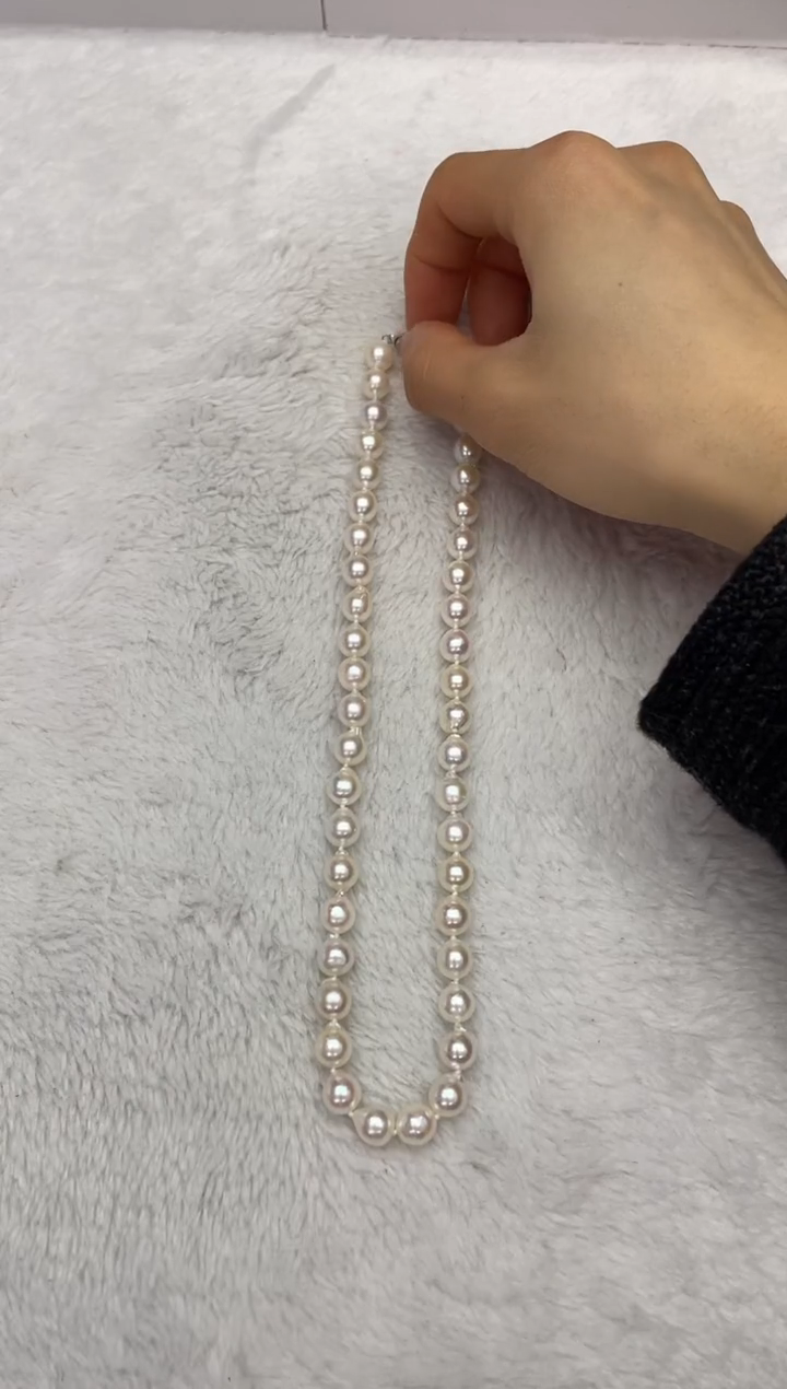 【闪购商品】海水珍珠项链银S925镶嵌AK8-8.5mm（多样性发一）