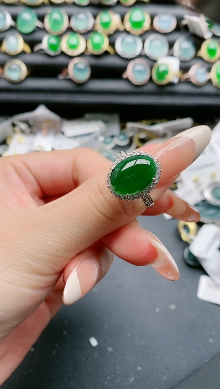 【闪购商品】翡翠戒指银S925镶嵌11111111