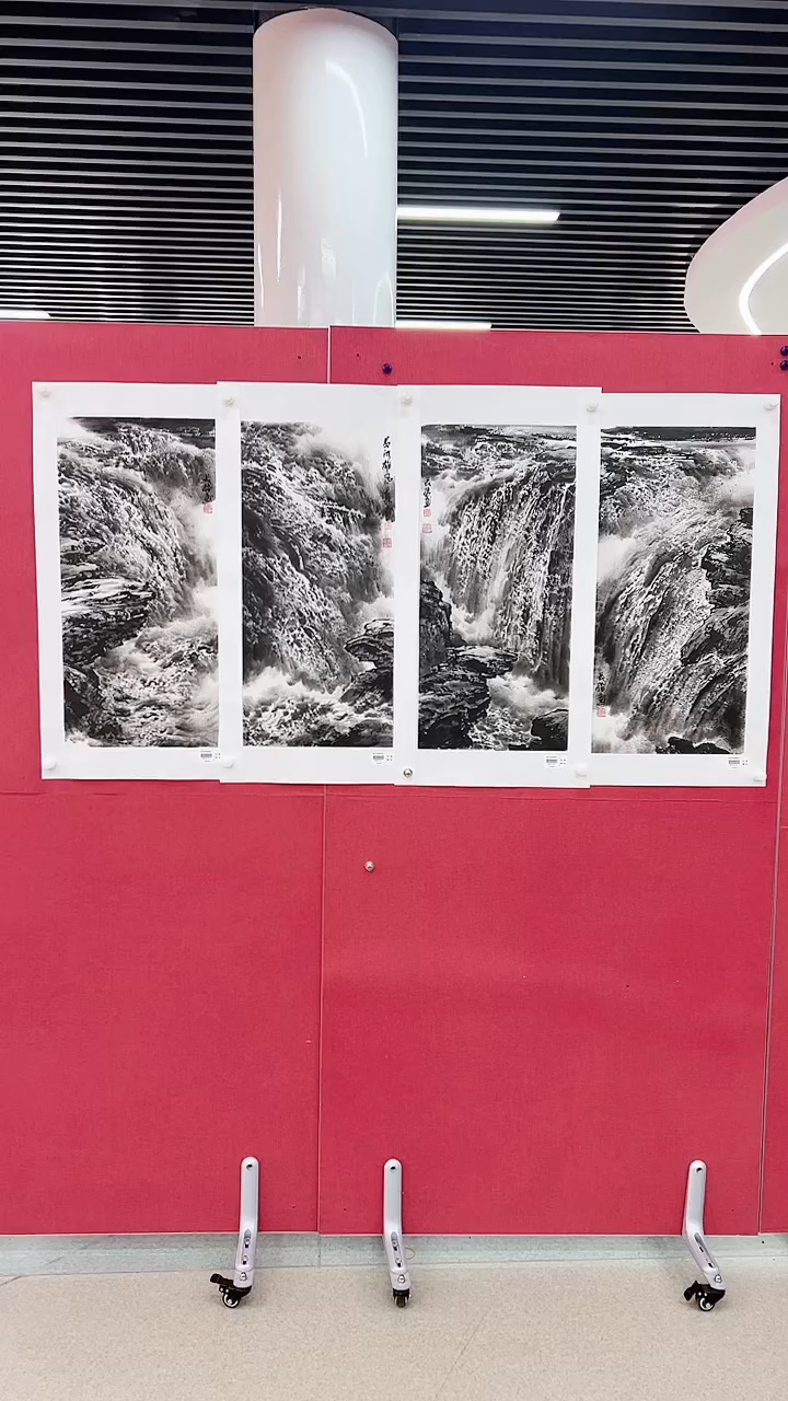 【闪购商品】绘画李长胜绘画8平尺黄河条屏邮集作品