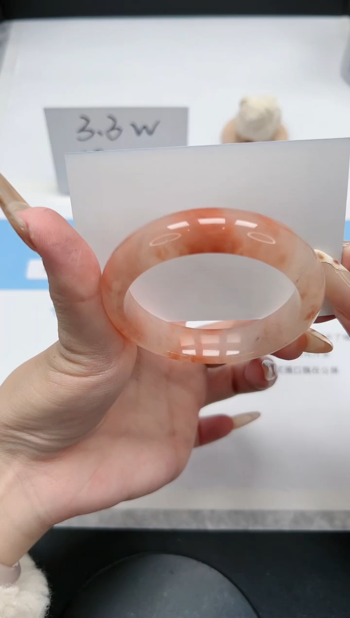 【闪购商品】石英质玉手镯未镶嵌134/桃花53.7